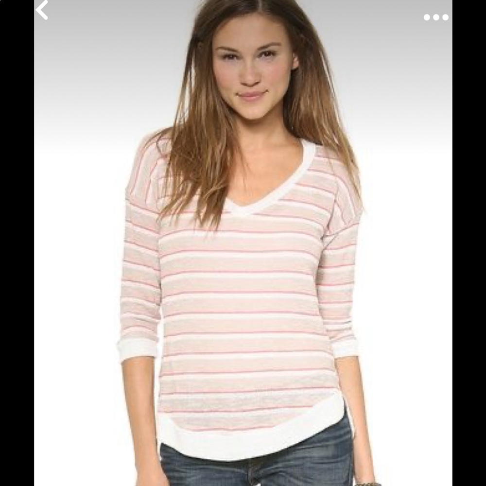 Laguna knit top cream and pinks - Picture 1 of 7
